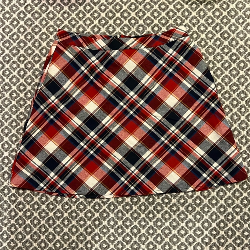 Lulus plaid a-line mini skirt